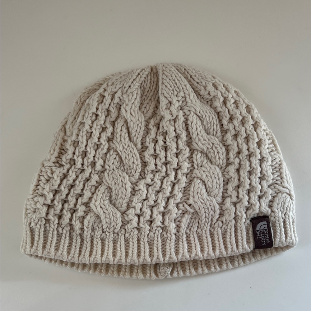 The North Face Ivory Cable Knit Beanie